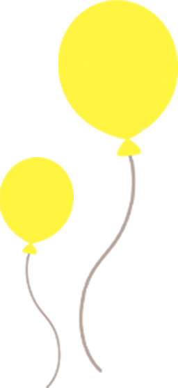 黄色の風船